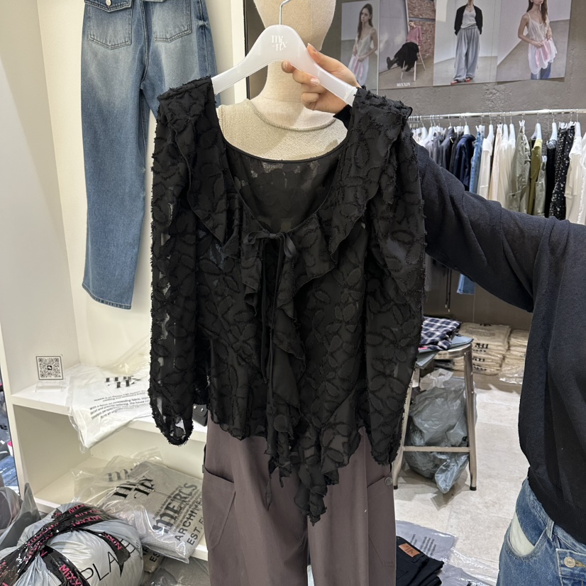 MIXXIN韓國代購女士新款休閑職業熱賣人氣26春夏襯衫蕾絲衫MIXXIN襯衫/蕾絲衫圖色2