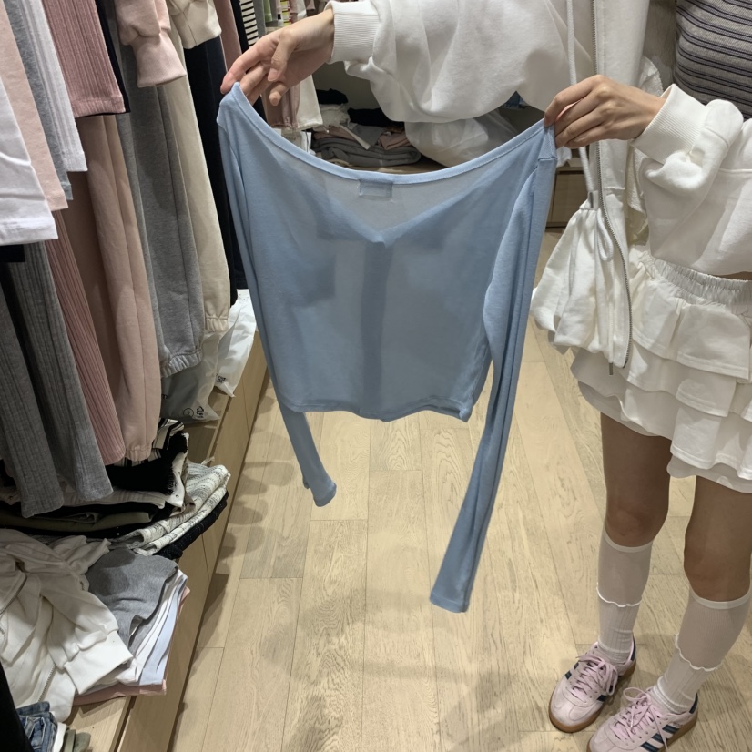 MEMOIRE韓國代購女裝新品26春夏推薦熱賣長袖T恤不含內搭MEMOIRE長袖T恤