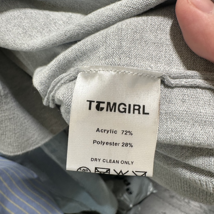 TOMGIRL韓國直郵女士新品推薦時尚職業熱賣針織衫格子開衫TOMGIRL針織衫