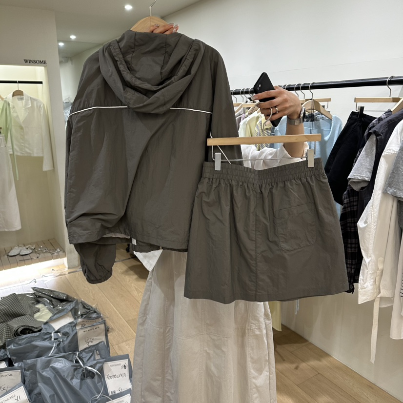 WINSOME韓國代購女裝新品休閑26春夏職業時尚夾克套裝兜帽WINSOME夾克