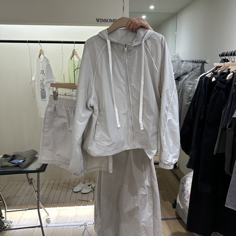 WINSOME韓國代購女裝新品休閑26春夏職業時尚夾克套裝兜帽WINSOME夾克圖色1