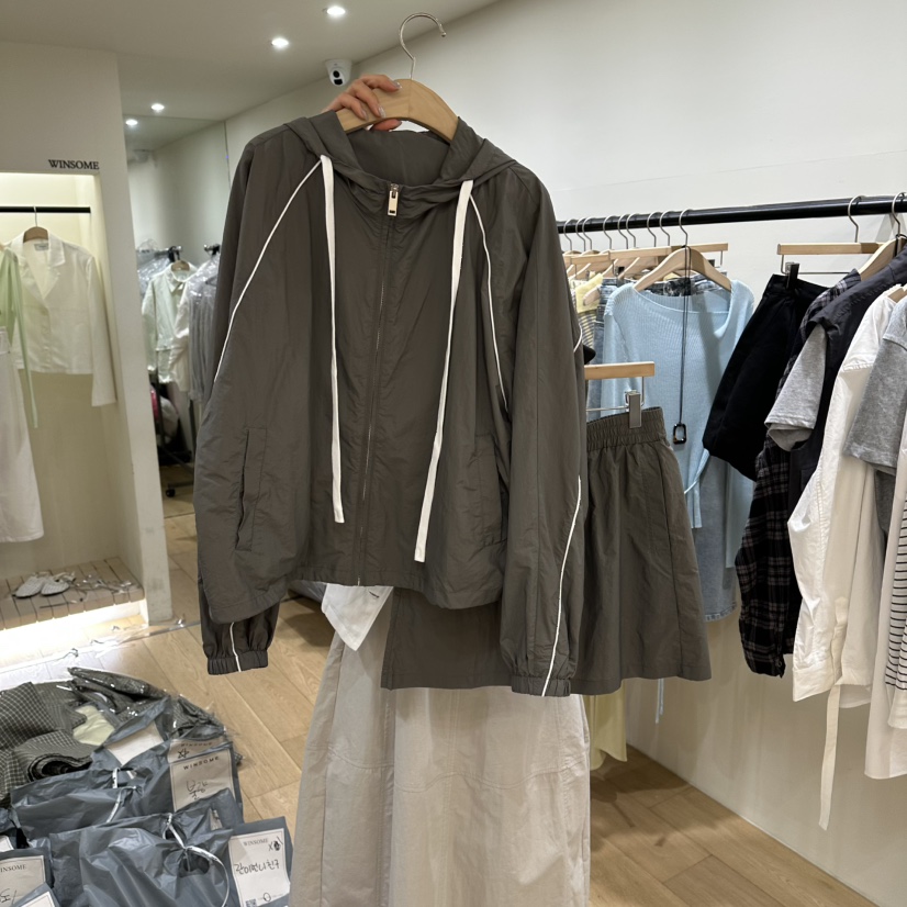 WINSOME韓國代購女裝新品休閑26春夏職業時尚夾克套裝兜帽WINSOME夾克圖色3
