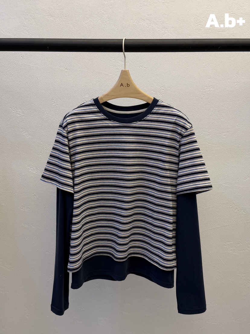 AUTUMN BEIGE PLUS東大門代購女士新品人氣長袖T恤假兩件A.b/AUTUMN BEIGE長袖T恤圖色1