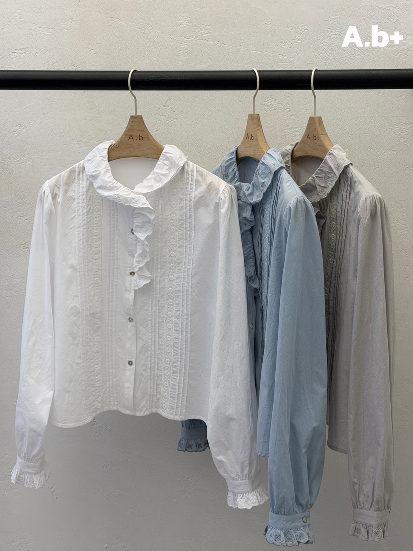 AUTUMN BEIGE PLUS韓國直郵女裝新款26春夏人氣襯衫蕾絲衫A.b/AUTUMN BEIGE襯衫/蕾絲衫