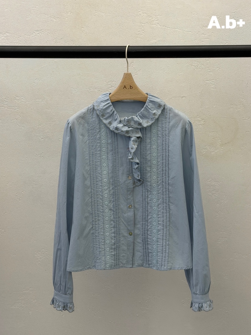 AUTUMN BEIGE PLUS韓國直郵女裝新款26春夏人氣襯衫蕾絲衫A.b/AUTUMN BEIGE襯衫/蕾絲衫圖色1