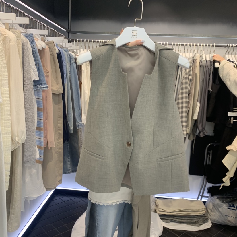 OUS/INCH-L韓國直郵實拍女士新品26春夏推薦人氣休閑馬甲OUS/INCH馬甲圖色1