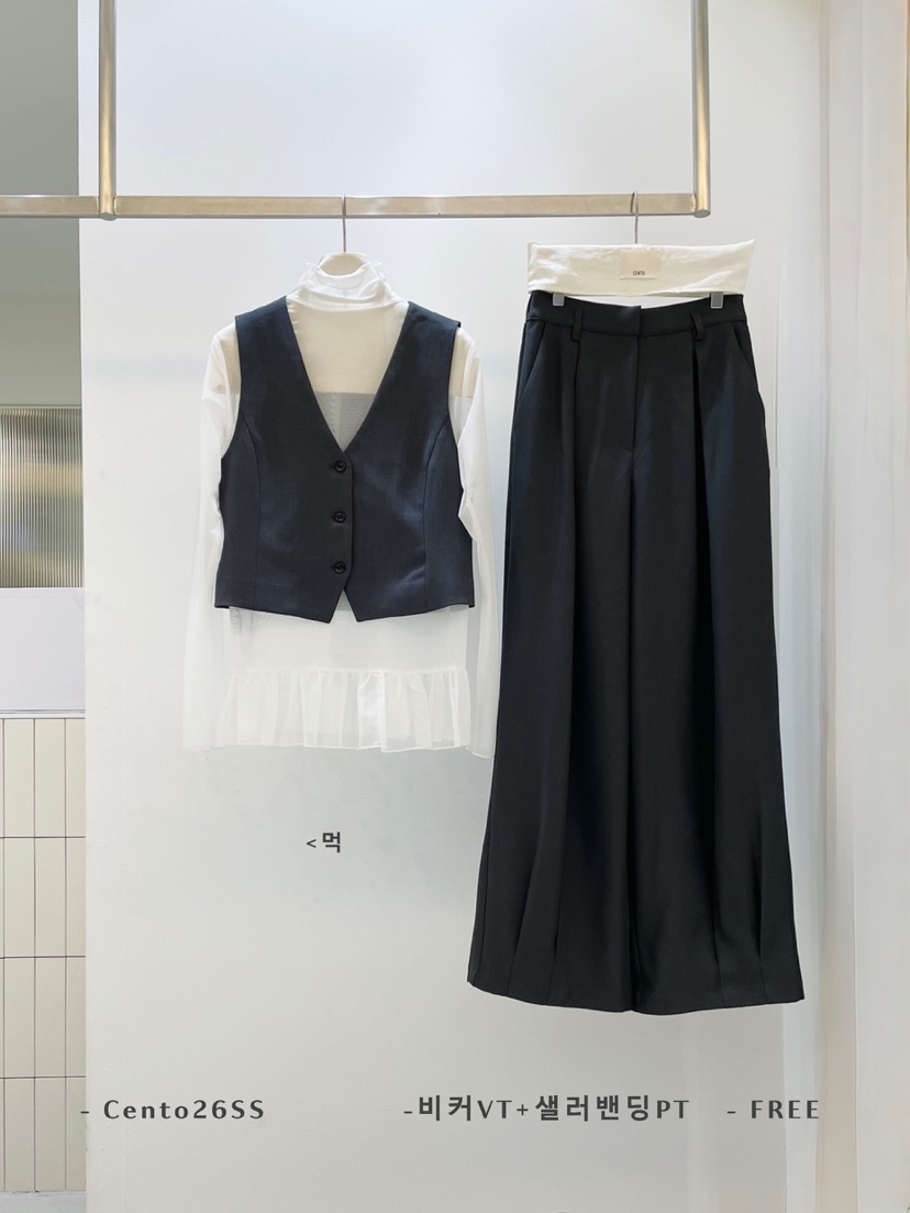 CENTO韓國東大門直郵女裝新款熱賣時尚26春夏休閑職業休閑褲CENTO休閑褲