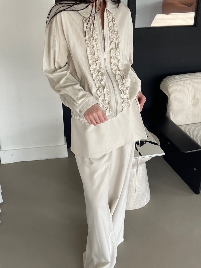 CENTO韓國代購女裝新品熱賣26春夏休閑時尚人氣夾克荷葉邊CENTO夾克