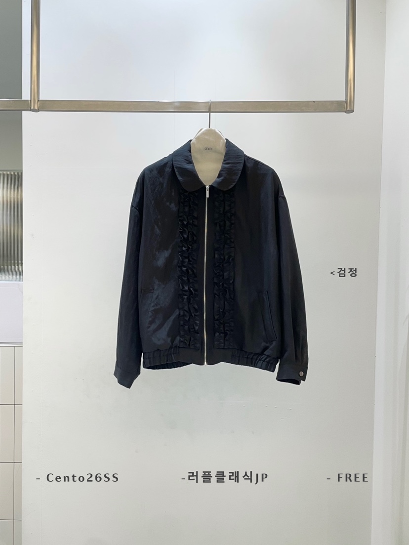 CENTO韓國代購女裝新品熱賣26春夏休閑時尚人氣夾克荷葉邊CENTO夾克圖色2