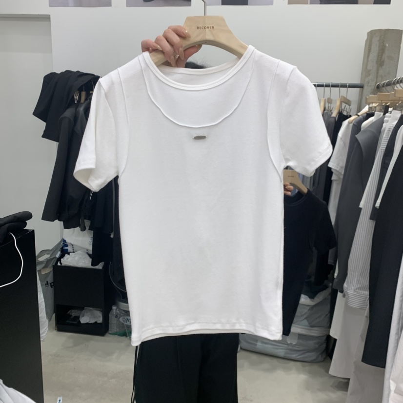 RECOVER韓國東大門代購女士新款休閑人氣推薦職業時尚T恤RECOVER/MOMENTT恤圖色2