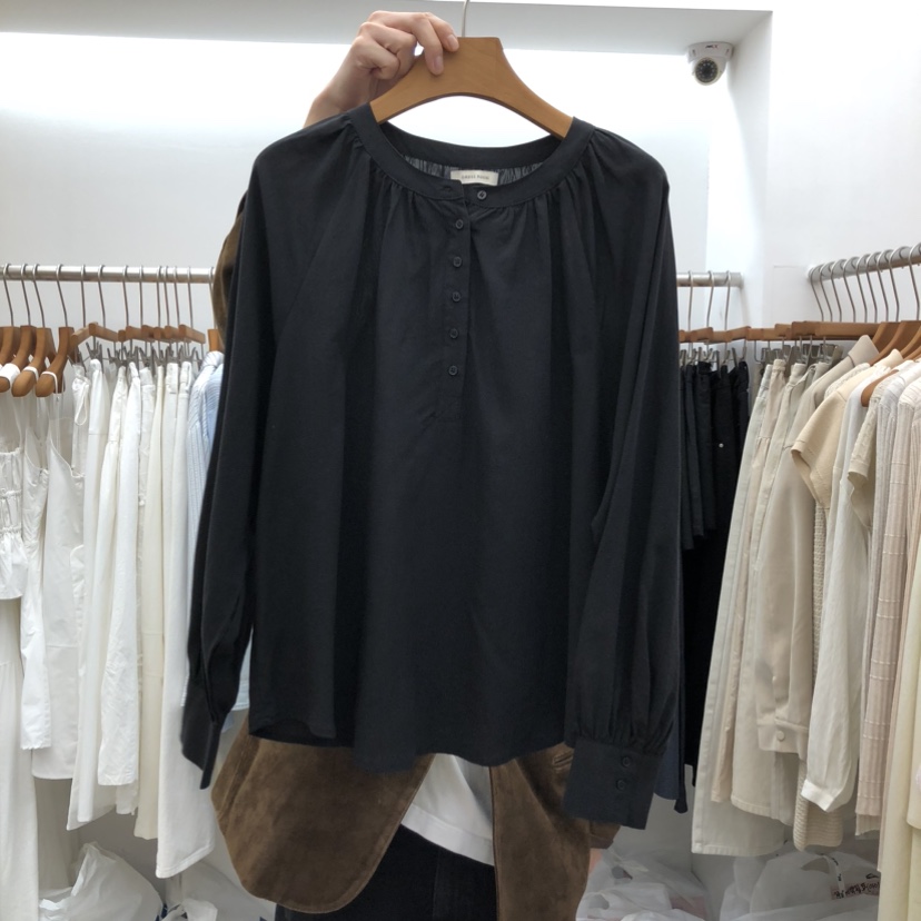 DRESS ROOM韓國直郵女裝新款26春夏熱賣休閑襯衫蕾絲衫褶皺DRESS ROOM襯衫/蕾絲衫圖色3