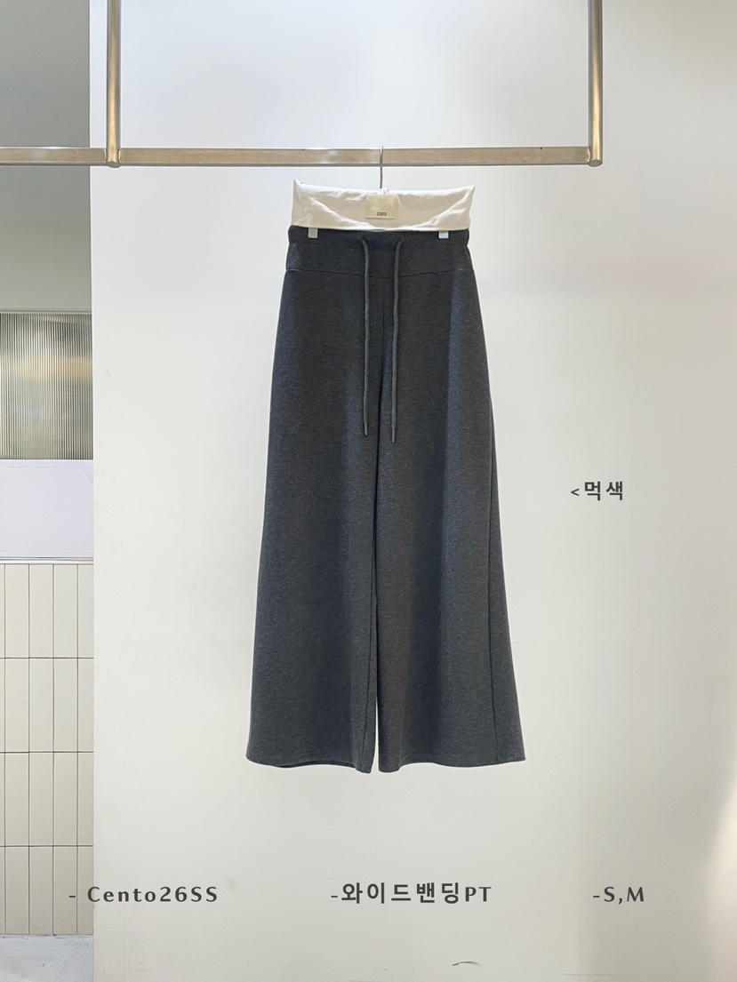 CENTO韓國代購女裝新款休閑26春夏真品熱賣人氣職業休閑褲CENTO休閑褲圖色2墨色