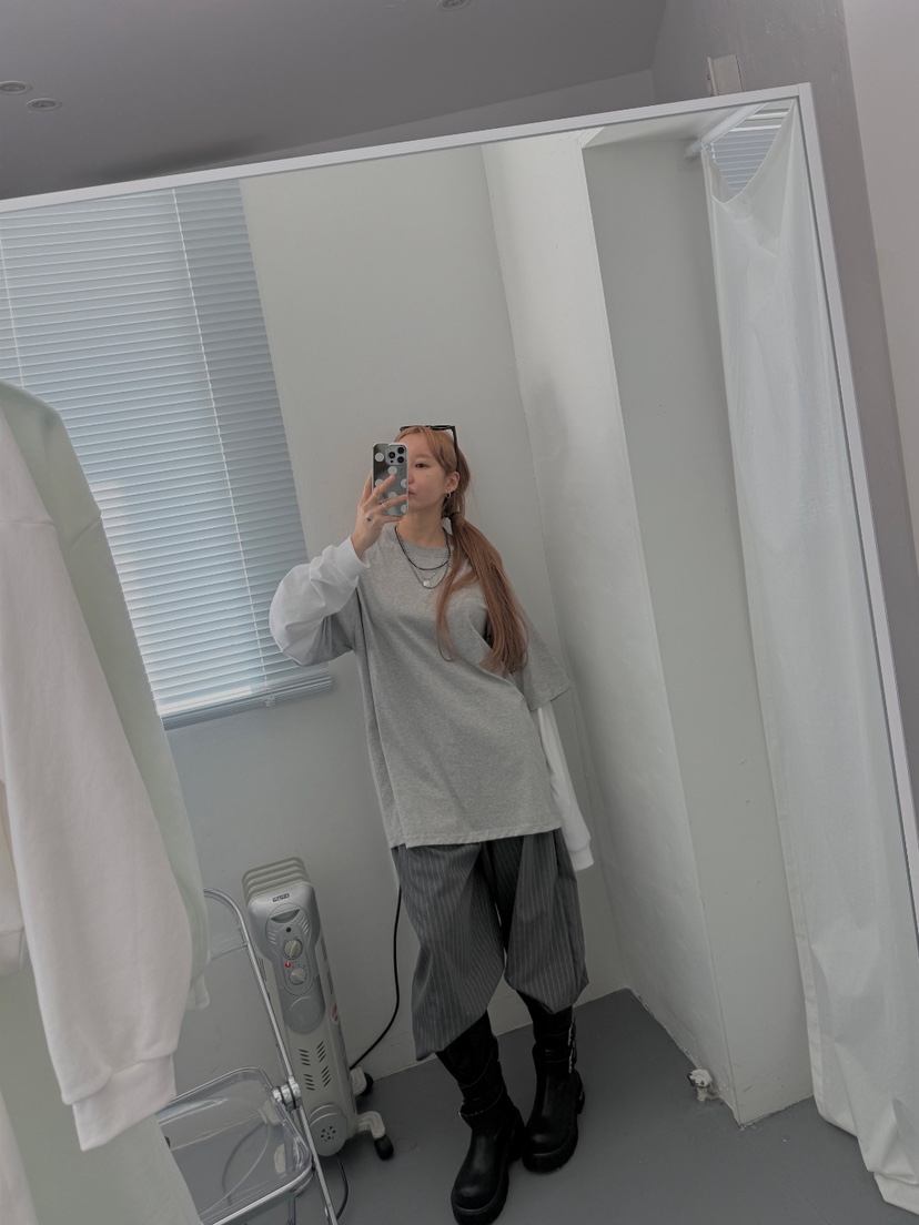 OKIE韓國東大門代購女士新品時尚熱賣職業人氣長袖T恤假兩件OKIE長袖T恤