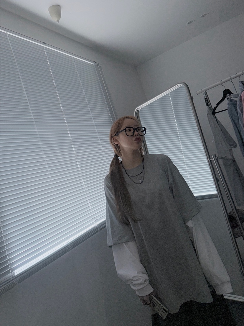 OKIE韓國東大門代購女士新品時尚熱賣職業人氣長袖T恤假兩件OKIE長袖T恤