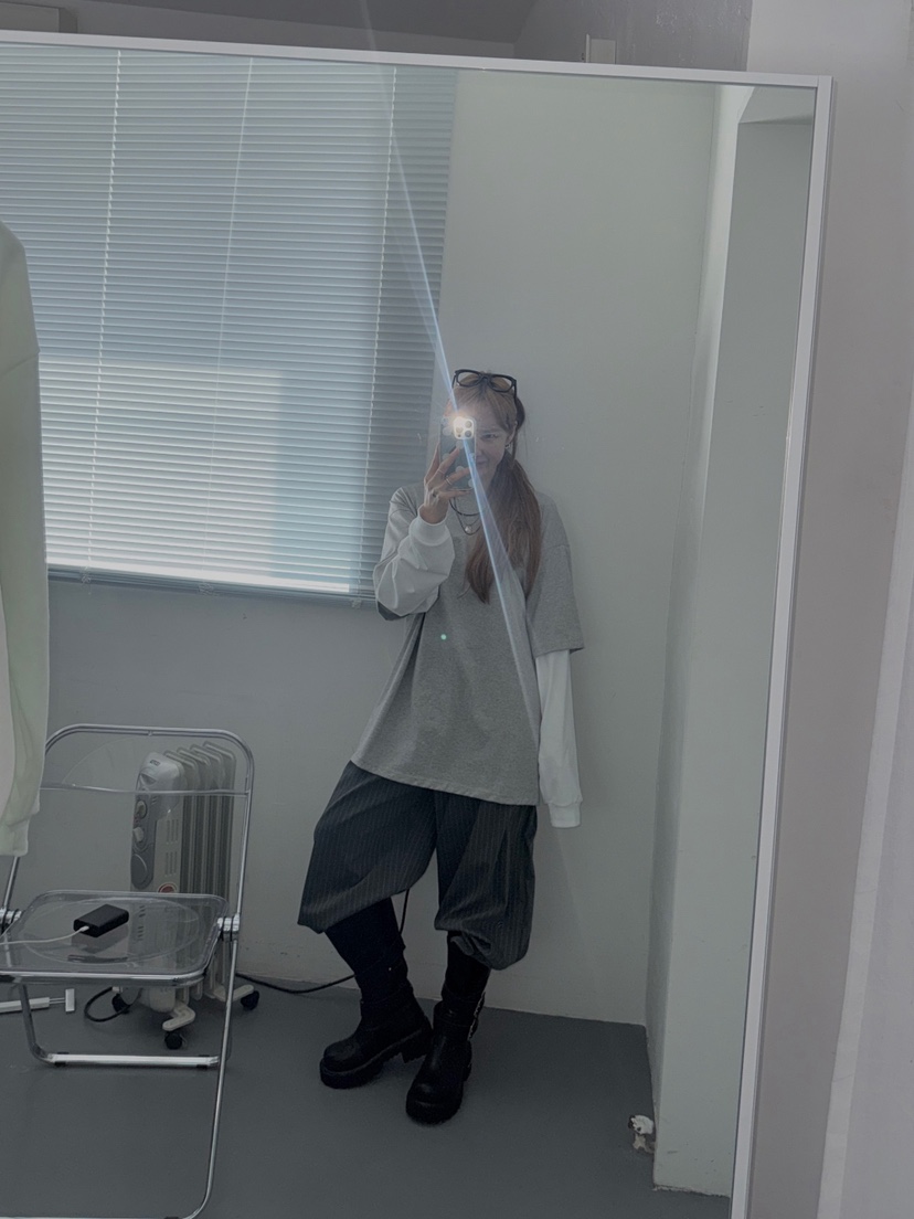 OKIE韓國東大門代購女士新品時尚熱賣職業人氣長袖T恤假兩件OKIE長袖T恤