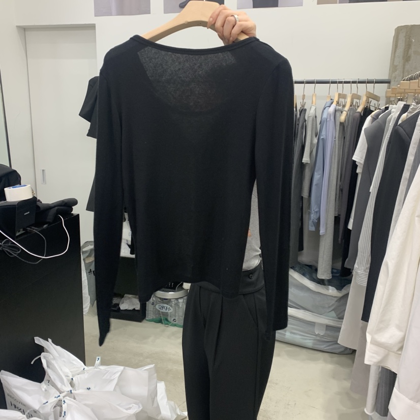 RECOVER韓國東大門直郵女裝新款休閑時尚推薦長袖T恤假兩件RECOVER/MOMENT長袖T恤