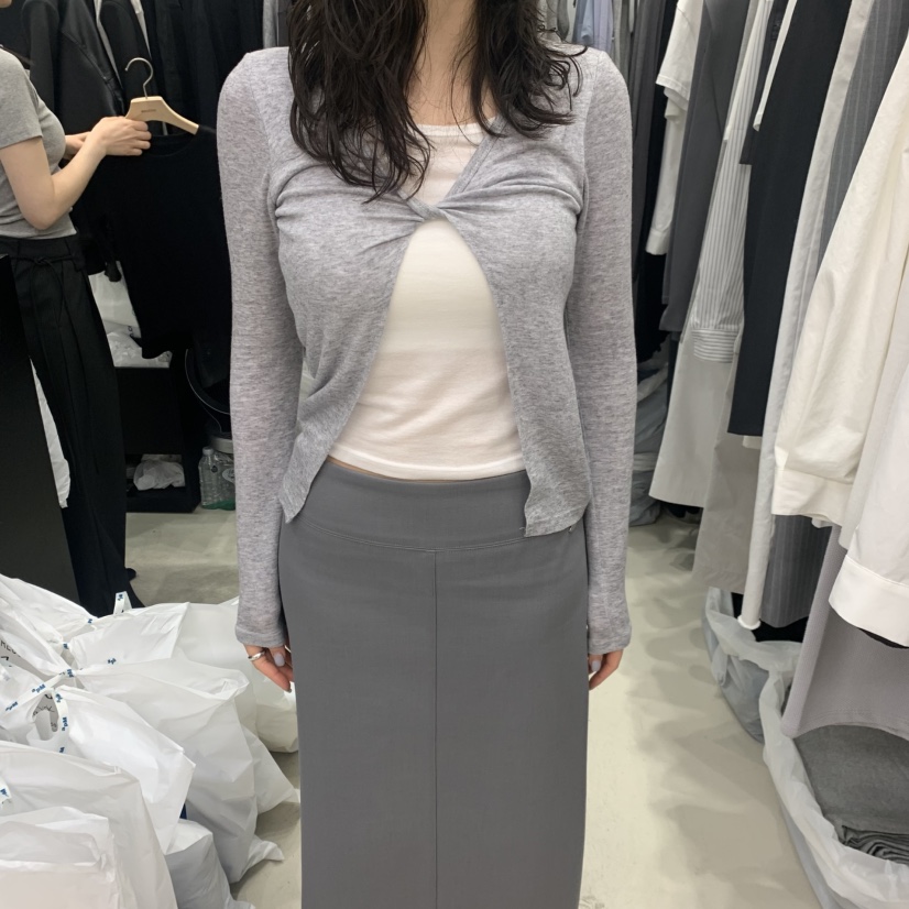 RECOVER韓國東大門直郵女裝新款休閑時尚推薦長袖T恤假兩件RECOVER/MOMENT長袖T恤圖色2