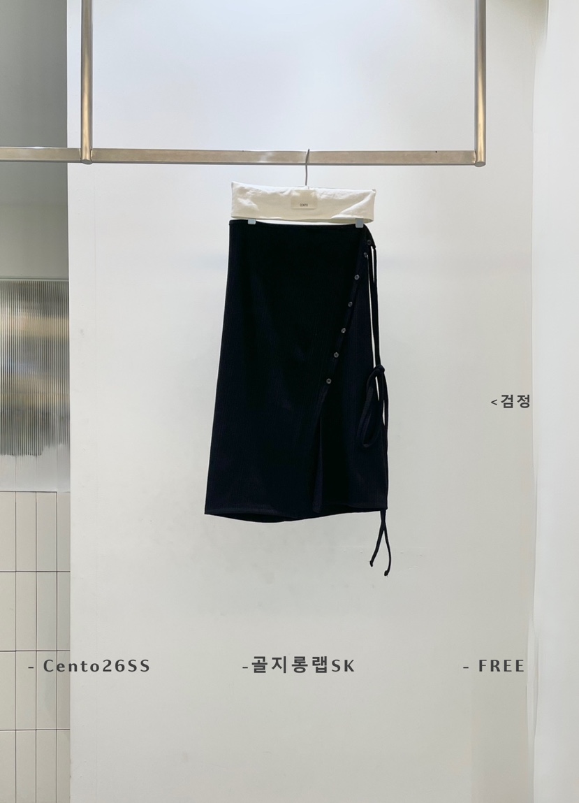 CENTO韓國東大門直郵女裝新款26春夏休閑時尚職業人氣長裙CENTO長裙圖色3黑色