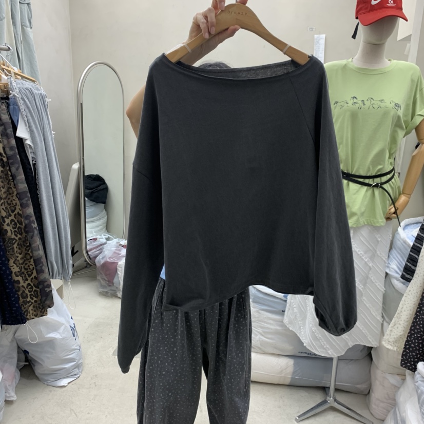 BREEZE韓國直郵女士新款職業人氣休閑熱賣長袖T恤不含內搭BREEZE長袖T恤圖色3