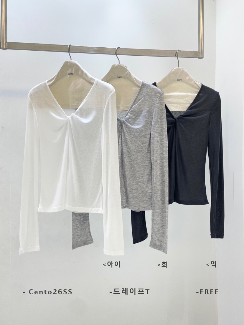 CENTO韓國代購女士新品真品26春夏推薦休閑人氣時尚長袖T恤CENTO長袖T恤