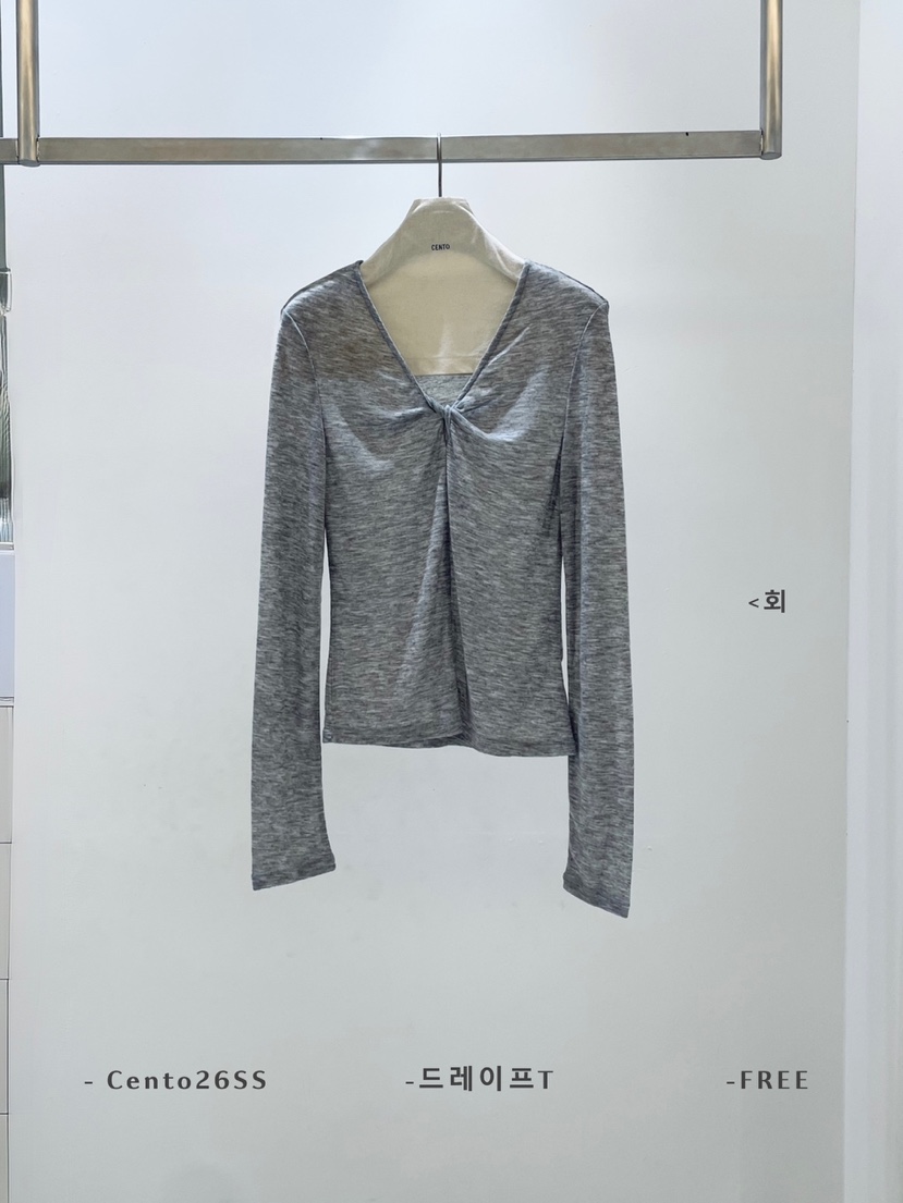 CENTO韓國代購女士新品真品26春夏推薦休閑人氣時尚長袖T恤CENTO長袖T恤圖色2