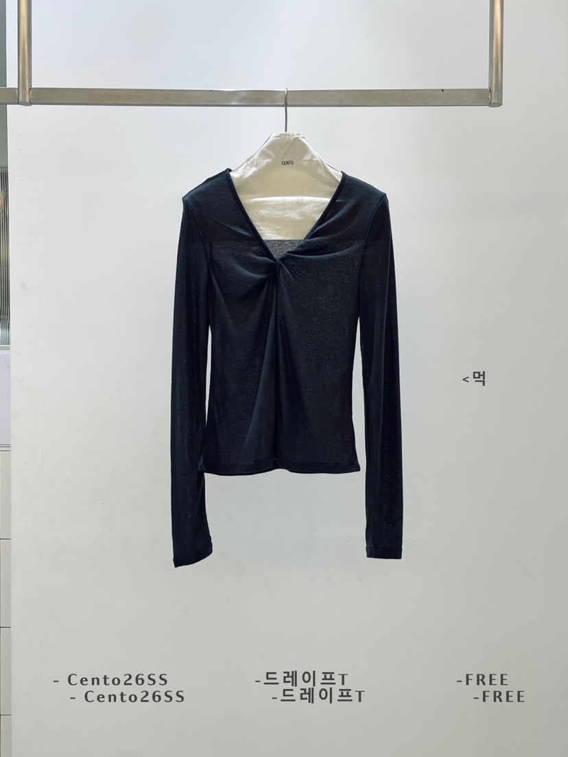 CENTO韓國代購女士新品真品26春夏推薦休閑人氣時尚長袖T恤CENTO長袖T恤圖色3