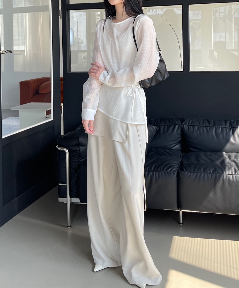 CENTO韓國東大門代購女裝新品推薦熱賣休閑時尚裙褲披肩亞麻CENTO裙褲