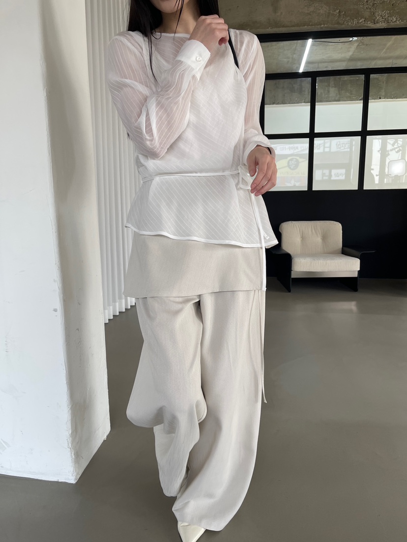 CENTO韓國東大門代購女裝新品推薦熱賣休閑時尚裙褲披肩亞麻CENTO裙褲