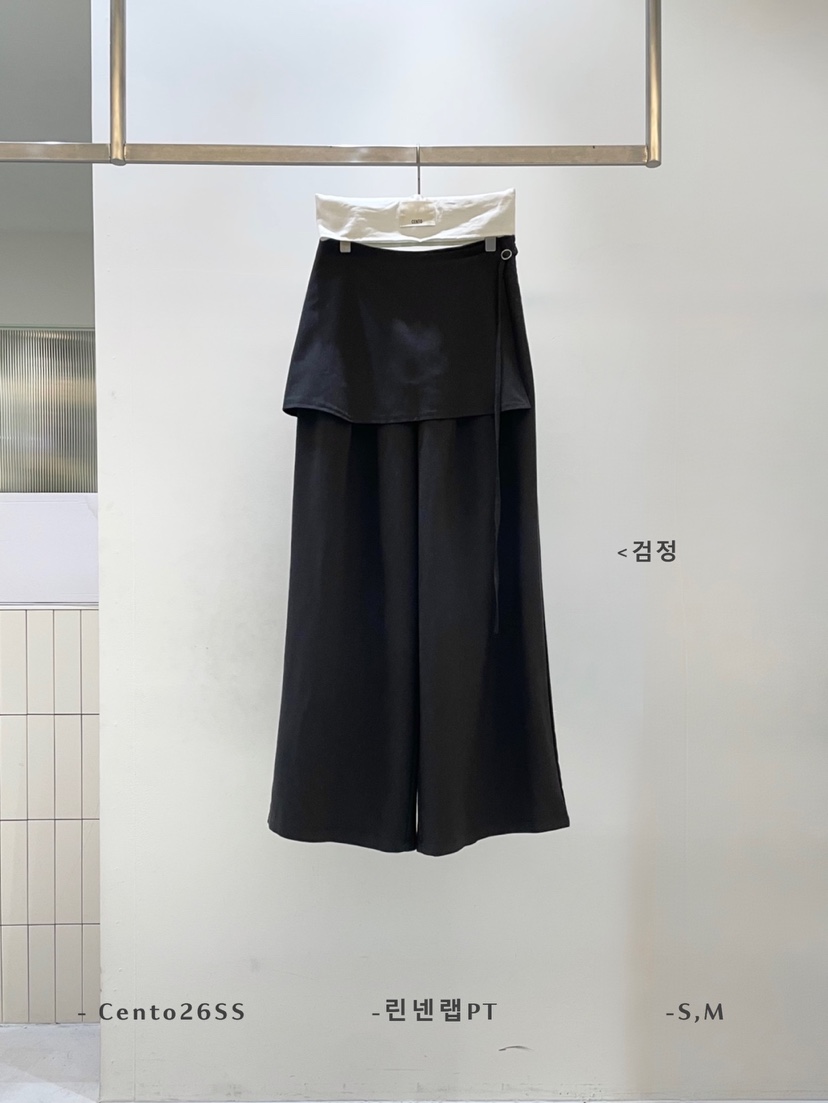 CENTO韓國東大門代購女裝新品推薦熱賣休閑時尚裙褲披肩亞麻CENTO裙褲圖色2