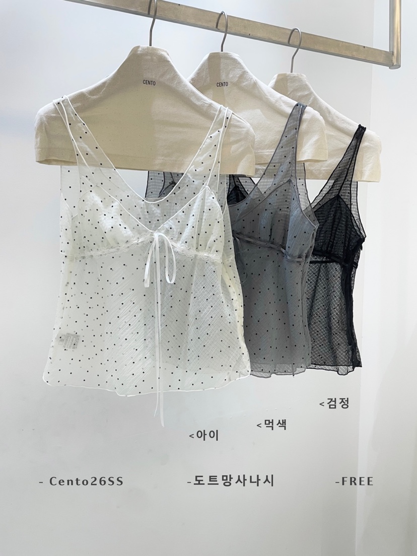 CENTO韓國代購女裝新款熱賣時尚推薦職業人氣26春夏吊帶背心CENTO吊帶/背心