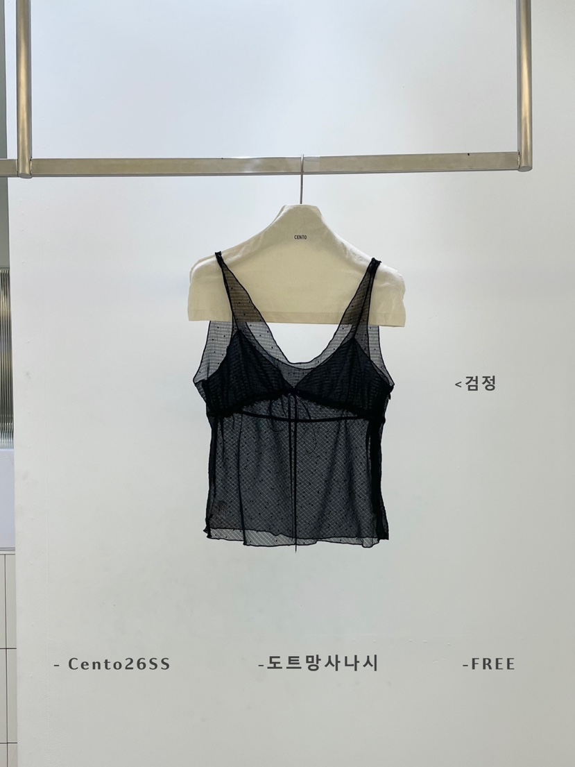 CENTO韓國代購女裝新款熱賣時尚推薦職業人氣26春夏吊帶背心CENTO吊帶/背心圖色3黑色