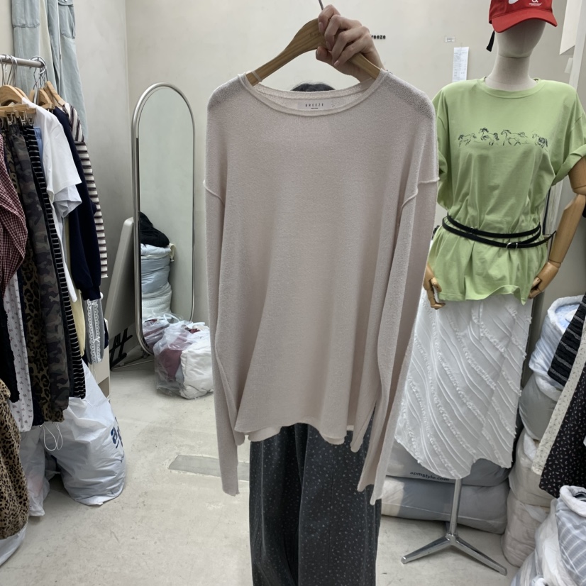 BREEZE韓國代購女士新品休閑人氣熱賣推薦26春夏職業長袖T恤BREEZE長袖T恤圖色1