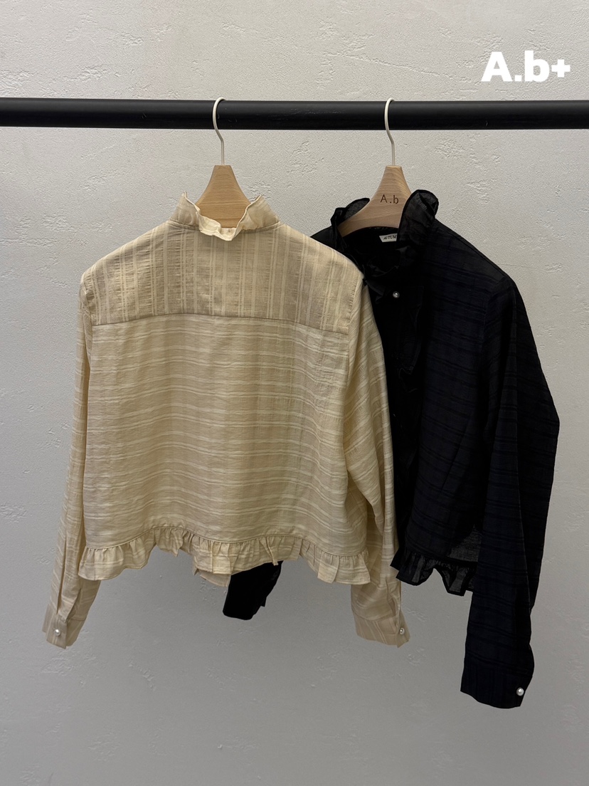 AUTUMN BEIGE PLUS韓國直郵女裝新款時尚熱賣襯衫蕾絲衫A.b/AUTUMN BEIGE襯衫/蕾絲衫