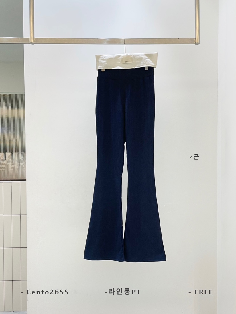 CENTO韓國直郵實拍女士新款人氣休閑時尚熱賣推薦職業休閑褲CENTO休閑褲圖色2深藍色