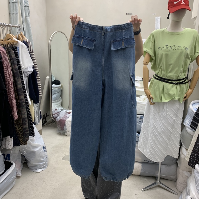 BREEZE東大門代購女士新款真品時尚推薦26春夏牛仔褲工裝BREEZE牛仔褲