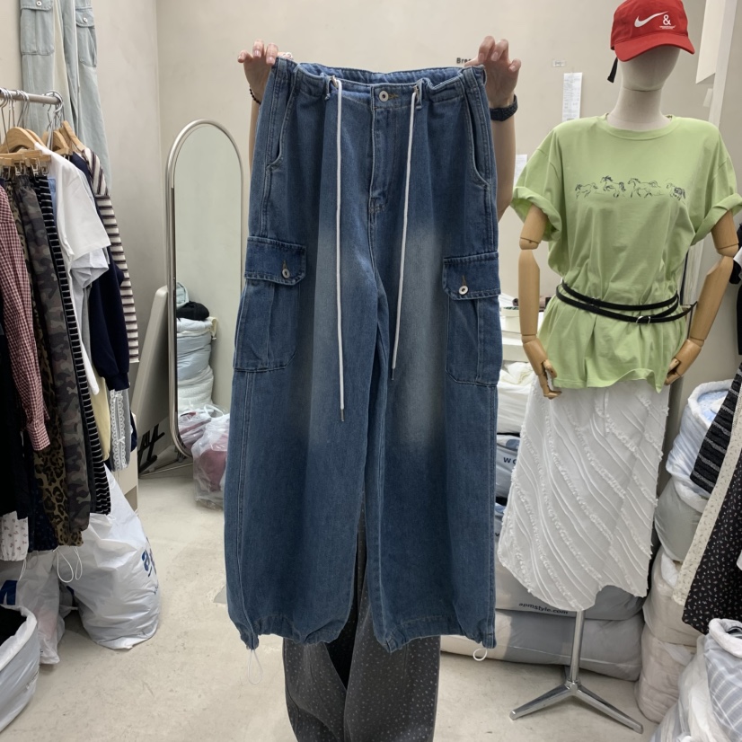 BREEZE東大門代購女士新款真品時尚推薦26春夏牛仔褲工裝BREEZE牛仔褲圖色2