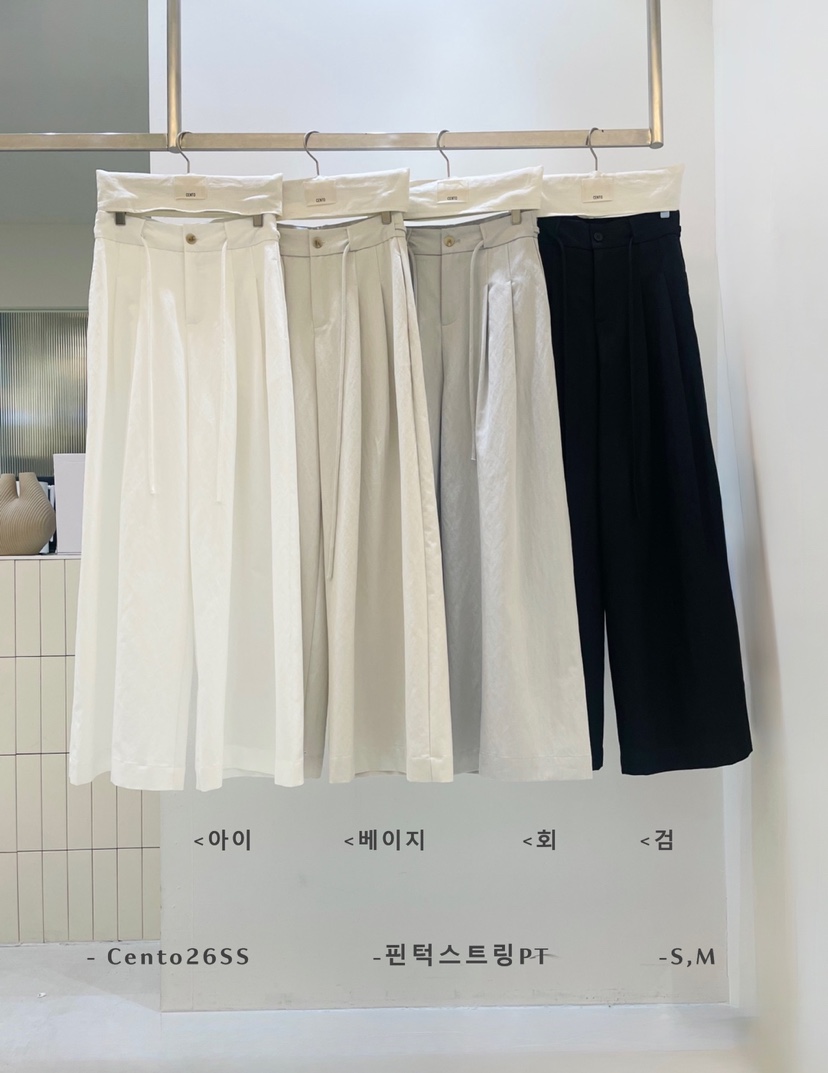 CENTO東大門直郵女士新款熱賣真品職業26春夏休閑休閑褲褶裥CENTO休閑褲