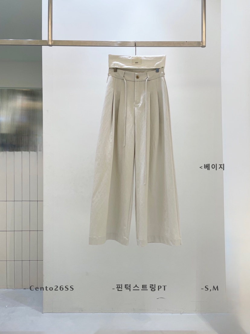 CENTO東大門直郵女士新款熱賣真品職業26春夏休閑休閑褲褶裥CENTO休閑褲圖色2