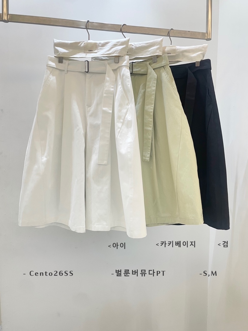 CENTO韓國東大門直郵女士新品時尚推薦26春夏職業短褲含腰帶CENTO短褲