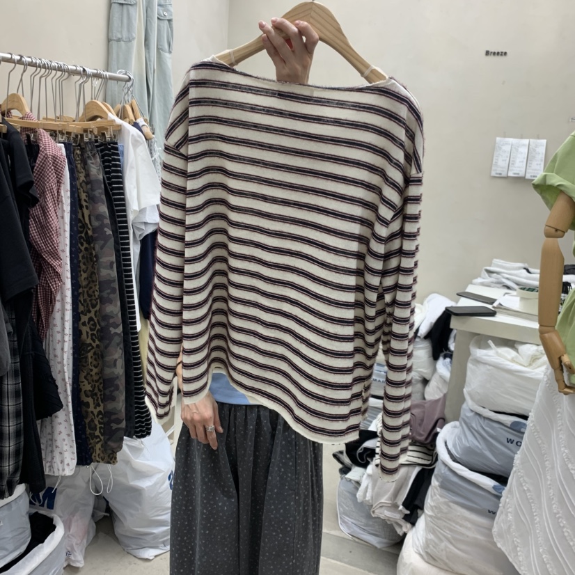 BREEZE韓國直郵實拍女裝新品人氣休閑時尚26春夏職業長袖T恤BREEZE長袖T恤