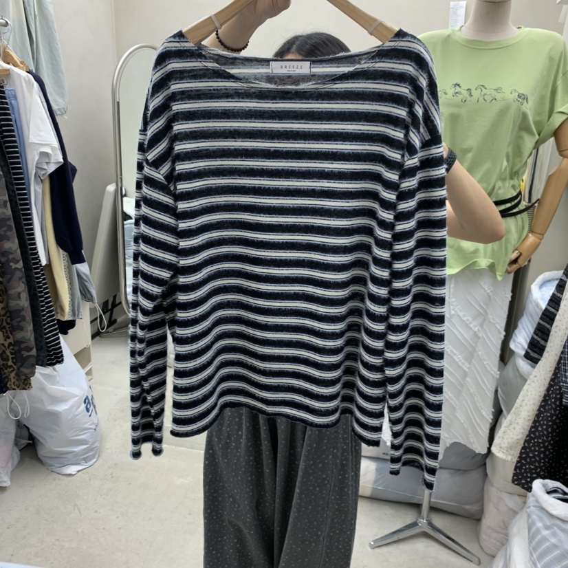 BREEZE韓國直郵實拍女裝新品人氣休閑時尚26春夏職業長袖T恤BREEZE長袖T恤圖色1