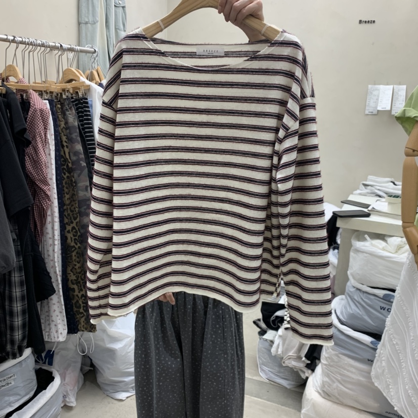 BREEZE韓國直郵實拍女裝新品人氣休閑時尚26春夏職業長袖T恤BREEZE長袖T恤圖色2