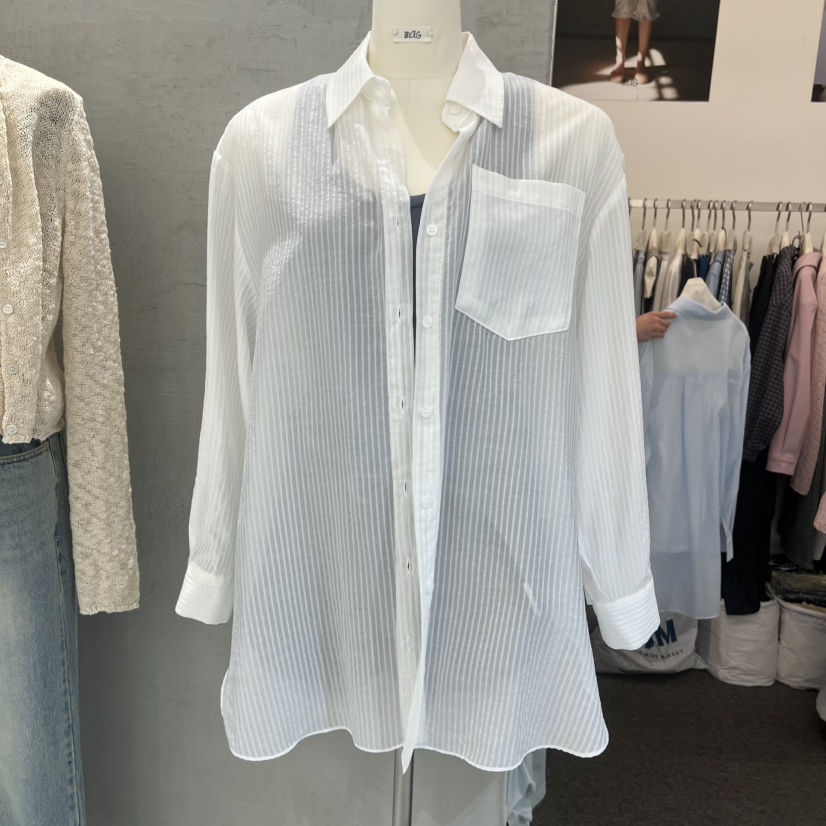 MAG東大門代購女裝新款26春夏真品職業襯衫蕾絲衫不含內搭MAG襯衫/蕾絲衫圖色1