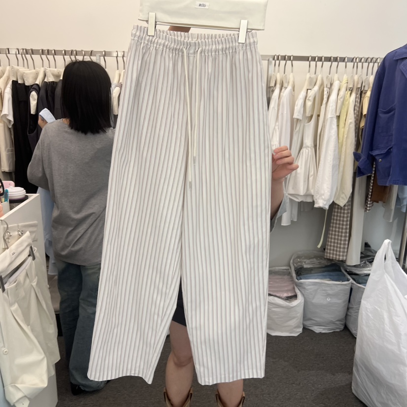 MAG韓國直郵女士新品推薦職業26春夏休閑熱賣時尚休閑褲條紋MAG休閑褲圖色1