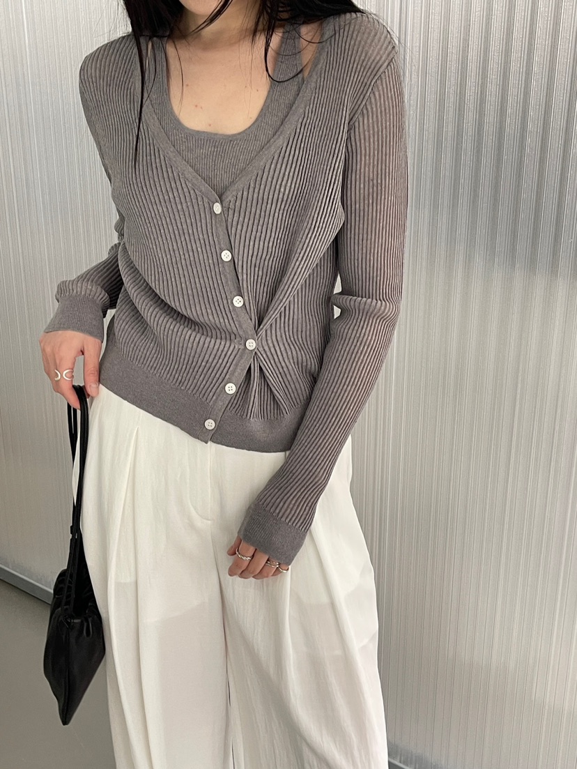 CENTO韓國代購女士新品熱賣推薦職業針織衫羊毛衫假兩件雙層CENTO針織衫