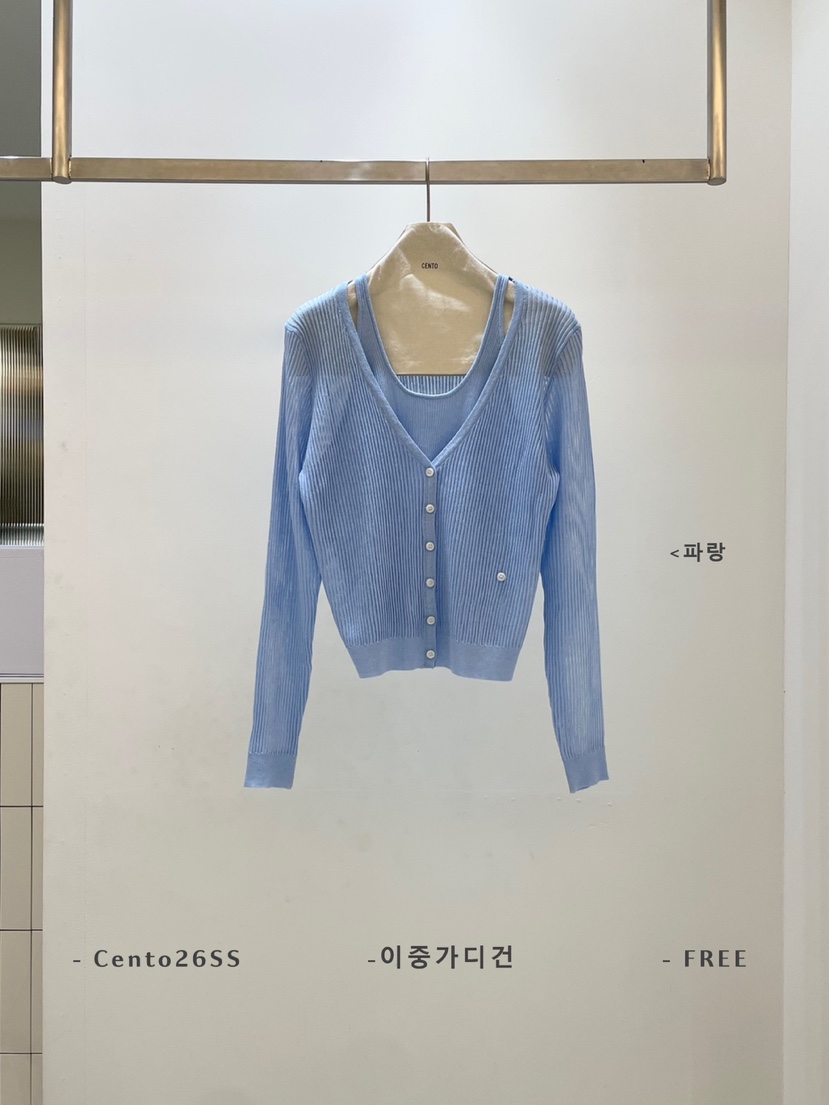 CENTO韓國代購女士新品熱賣推薦職業針織衫羊毛衫假兩件雙層CENTO針織衫圖色2