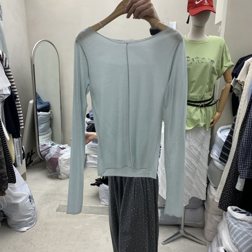 BREEZE韓國直郵女士新款人氣26春夏休閑真品熱賣長袖T恤透明BREEZE長袖T恤圖色2