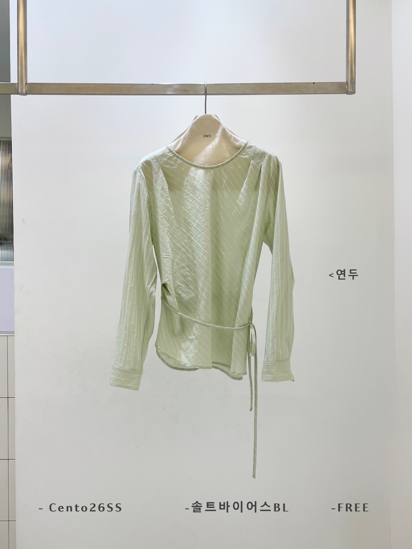 CENTO韓國代購女士新款職業推薦休閑真品襯衫蕾絲衫含腰繩CENTO襯衫/蕾絲衫圖色4