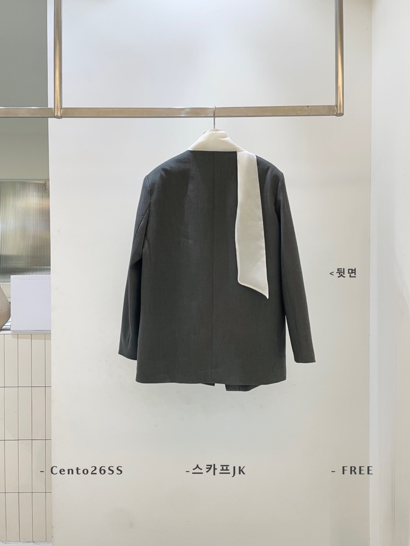 CENTO韓國直郵女裝新款職業人氣26春夏真品休閑夾克含圍巾CENTO夾克