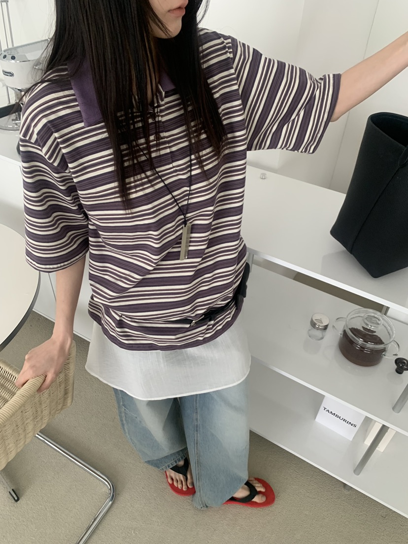 TRUE韓國直郵實拍女士新品職業推薦休閑26春夏人氣時尚T恤TRUET恤